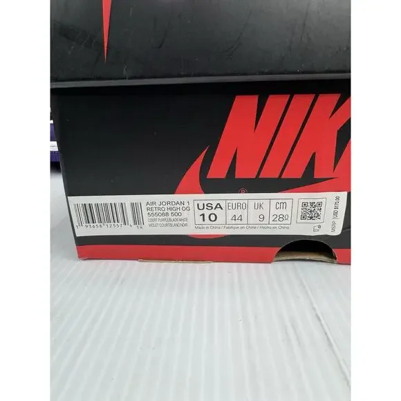 Size 10 - Air Jordan 1 Retro High OG Court Purple 2.0 55088-500 2020 - Picture 9 of 9